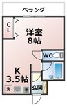 イッツビル 1Rの間取り