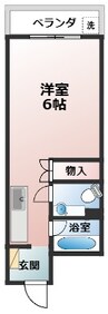 グランカーサ大牟田駅 1Rの間取り