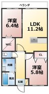 ガイアスⅡ 2LDKの間取り