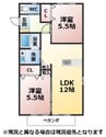 アミ・エトワールB 2LDKの間取り