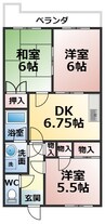 メゾン中島 3DKの間取り