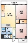ニューライフ88 2LDKの間取り
