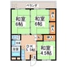 国崎ビル3 3DKの間取り