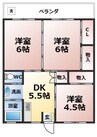 国崎ビル3 3DKの間取り