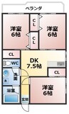 増田ビル 3DKの間取り