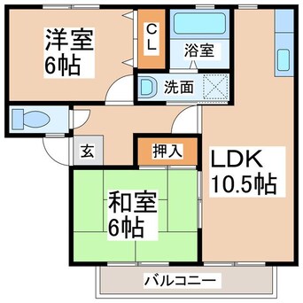 間取図 サンガーデン田中A棟