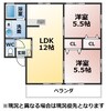 エスポワール岬 2LDKの間取り