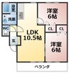 トレゾルソレーユ 2LDKの間取り