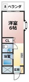 グランカーサ大牟田駅 1Rの間取り