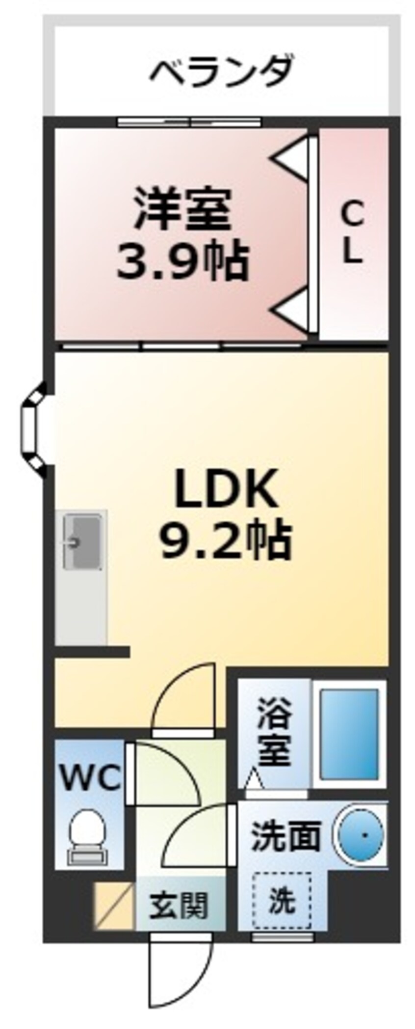 間取図 クレア大牟田駅前