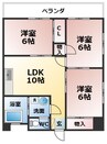 サンビレッジシンエイ 3LDKの間取り