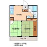 猪狩アパート 2DKの間取り