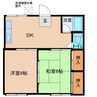 コーポ野田　１号棟 2DKの間取り