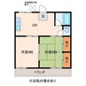コーポ野田　１号棟 2DKの間取り