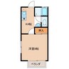 シガハイツVIII 1Kの間取り