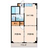 ハイツヌマタ 2DKの間取り