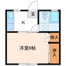 七五三第一ハイツ 1Kの間取り