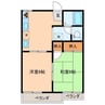メゾン上荒川　ＮＯ．2 2DKの間取り