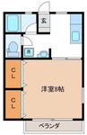 ヴィラ塚ノ越 1Kの間取り