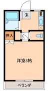 セゾンライフパディ 1Kの間取り