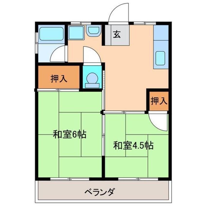 間取図 ハイツ神利