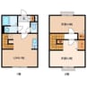 前河原コーポ 2LDKの間取り