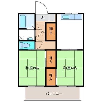 間取図 コーポいわき