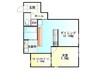 明治団地　遠藤貸家 1LDKの間取り