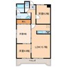 アパートメントハウス・アーデル 3LDKの間取り