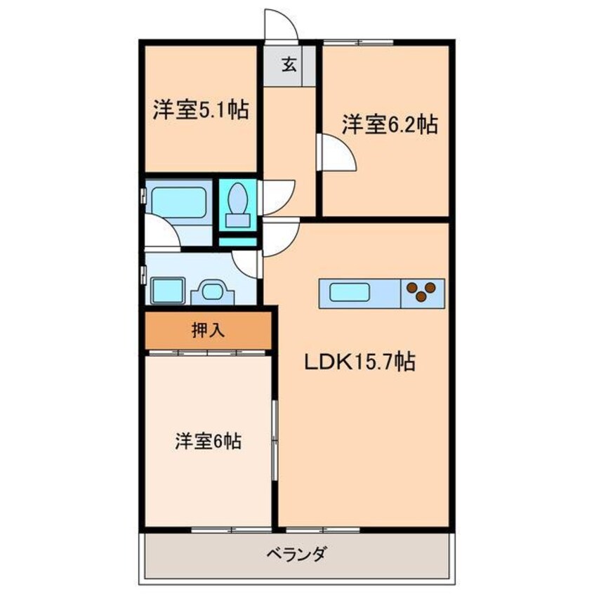 間取図 アパートメントハウス・アーデル