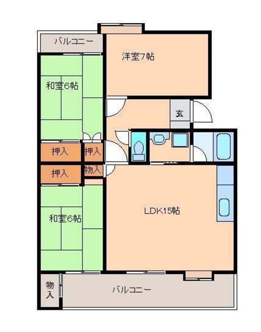 間取図 グランドヒルズ大林