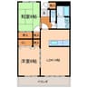 タウンズ谷川瀬 2LDKの間取り