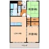 タウンズ谷川瀬 2LDKの間取り