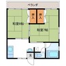 高坂台ハイツ 2DKの間取り