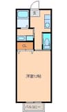 パロス四町目 1Kの間取り