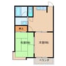 ファレーズ自由ヶ丘 2DKの間取り