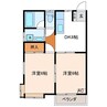 ファレーズ自由ヶ丘 2DKの間取り
