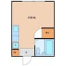 不二屋第二自由ヶ丘ハイツ 1Rの間取り