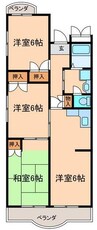 不二屋小島ハイツ 3LDKの間取り