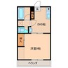 不二屋鷹匠ハイツ 1DKの間取り