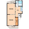 不二屋マンション 2DKの間取り