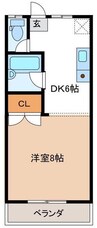 メゾンT＆S　PARTII 1DKの間取り
