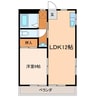 メゾンドｍｉｅ 1LDKの間取り