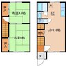山一ハイツII 2LDKの間取り