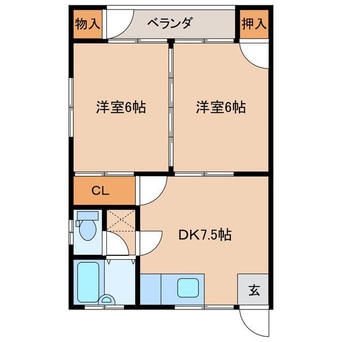 間取図 コーポファインＡ