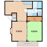 グランヒルアベニューA 2DKの間取り