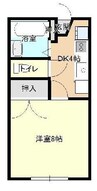 ハイツフォーシーズン 1DKの間取り