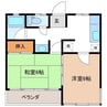 ヴィクトリーハイツ 2DKの間取り