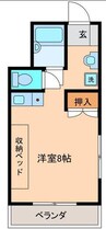 メゾンベル 1Rの間取り