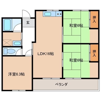 間取図 コーポラスイワキ